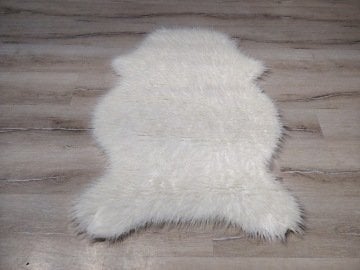 YamalıHome Peluş Halı APost Beyaz 75x100cm Post Halı