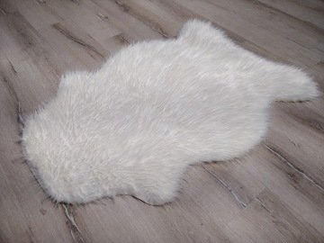 YamalıHome Peluş Halı APost Beyaz 75x100cm Post Halı