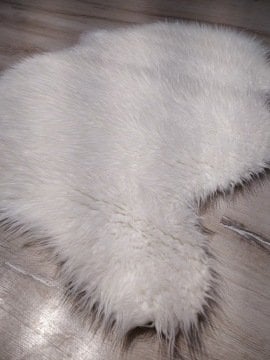 YamalıHome Peluş Halı APost Beyaz 75x100cm Post Halı