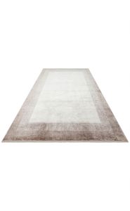 LUGANO LUG 08 BEIGE Art Deco Modern Bordürlü Yüksek Kalite Sık Dokuma Salon Halısı 160x230 cm
