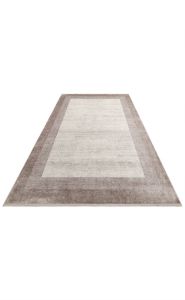 LUGANO LUG 08 BEIGE Art Deco Modern Bordürlü Yüksek Kalite Sık Dokuma Salon Halısı 160x230 cm
