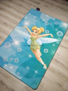 YamalıHome Lisanslı Çocuk Halısı Tinkerbell A1 120x180 cm Yıkanabilir Halı