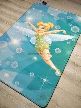 YamalıHome Lisanslı Çocuk Halısı Tinkerbell A1 120x180 cm Yıkanabilir Halı