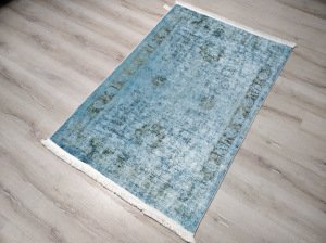 Yamalı Home 162 Mavi-Kuka 110x160 cm Saçaklı Kilim