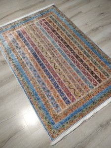 Yamalı Home 037 Renkli-Kuka 110x160 cm Saçaklı Kilim