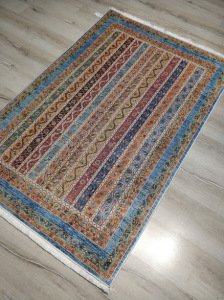 Yamalı Home 037 Renkli-Kuka 110x160 cm Saçaklı Kilim