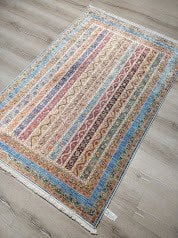 Yamalı Home 037 Renkli-Kuka 110x160 cm Saçaklı Kilim