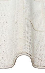 Eko Halı JOY 03 WHITE Hav Toz Vermeyen Yumuşak dokulu Modern Makine Halısı