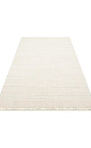 Eko Halı JOY 03 WHITE Hav Toz Vermeyen Yumuşak dokulu Modern Makine Halısı