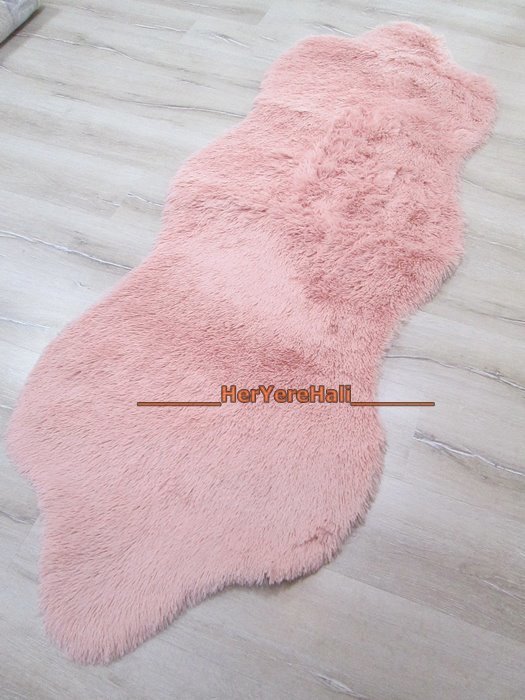 Doğuş Tavşan Tüyü Pudra Post Halı 70x200 cm