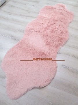 Doğuş Tavşan Tüyü Pudra Post Halı 70x200 cm