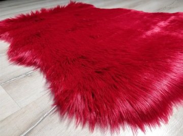 YamalıHome Peluş Halı APost Kırmızı Post Halı 100x150 cm