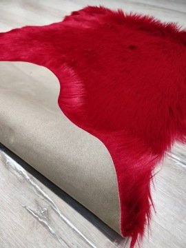 YamalıHome Peluş Halı APost Kırmızı Post Halı 100x150 cm