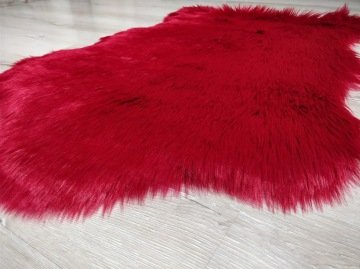 YamalıHome Peluş Halı APost Kırmızı Post Halı 100x150 cm