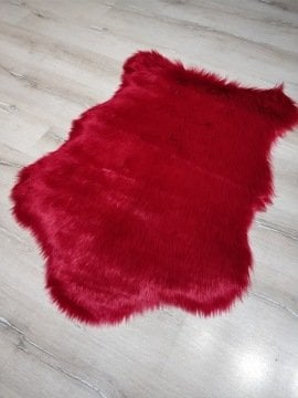 YamalıHome Peluş Halı APost Kırmızı Post Halı 100x150 cm