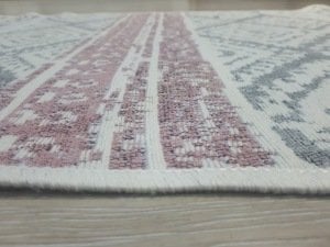 Eko Halı Arya Kilim AR04 Pembe Aqua Çift Taraflı Kilim 80x150 cm