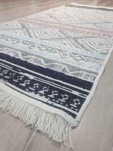 Eko Halı Arya Kilim AR04 Pembe Aqua Çift Taraflı Kilim 80x150 cm