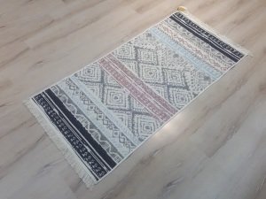 Eko Halı Arya Kilim AR04 Pembe Aqua Çift Taraflı Kilim 80x150 cm