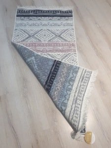 Eko Halı Arya Kilim AR04 Pembe Aqua Çift Taraflı Kilim 80x150 cm