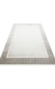 Eko Halı LISBON NEW LS 06 ANTRASIT SILVER NW Parlak Dokulu Modern Desenli Renkli Metalik Işıltılı Makine Halısı