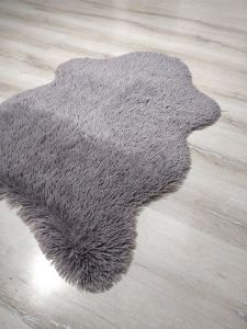 Doğuş Tavşan Tüyü Gri 100x140 cm Post Şekilli Halı