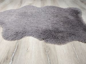 Doğuş Tavşan Tüyü Gri 100x140 cm Post Şekilli Halı