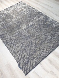 Eko Halı Tribal TRB02 Antrasit Bej Akrilik İnce Kilim Halı 160x230 cm