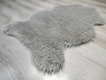 YamalıHome Peluş Halı APost Gri  75x100cm Post Halı