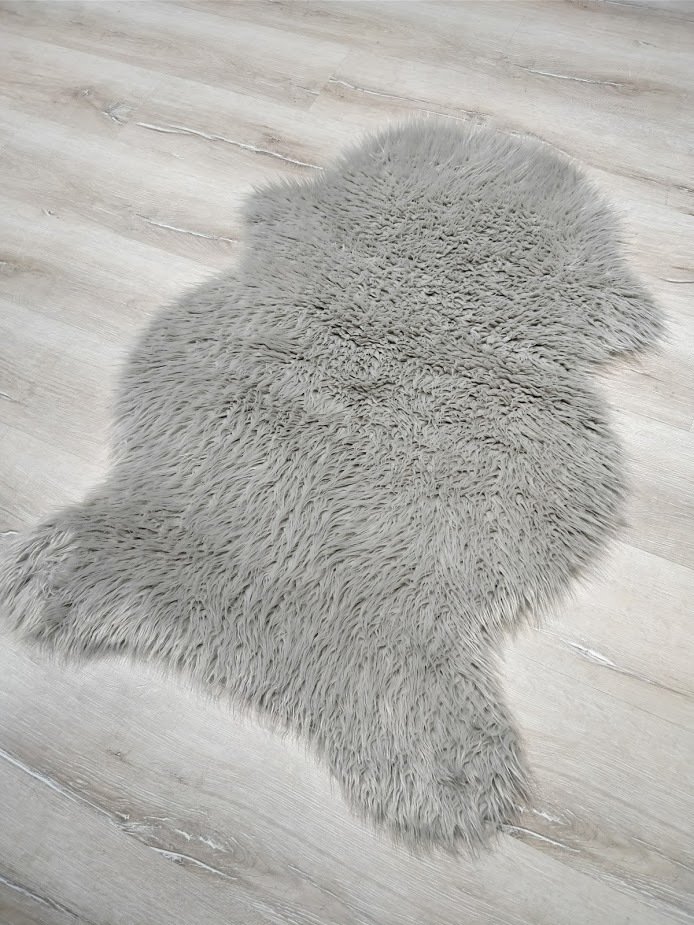 YamalıHome Peluş Halı APost Gri  75x100cm Post Halı
