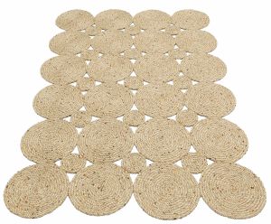 PATNA PTN 01 NATURAL Jüt Hasır Görünümlü Hav Toz Vermez Örgü Halı 120x180 cm