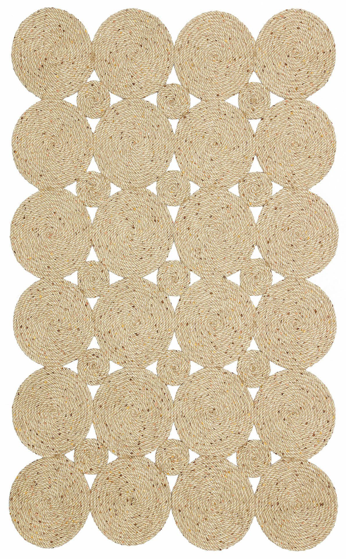 PATNA PTN 01 NATURAL Jüt Hasır Görünümlü Hav Toz Vermez Örgü Halı 120x180 cm