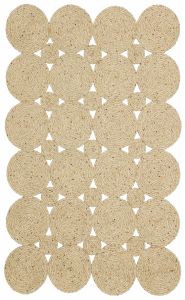 PATNA PTN 01 NATURAL Jüt Hasır Görünümlü Hav Toz Vermez Örgü Halı 120x180 cm
