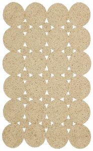 PATNA PTN 01 NATURAL Jüt Hasır Görünümlü Hav Toz Vermez Örgü Halı 150x240 cm