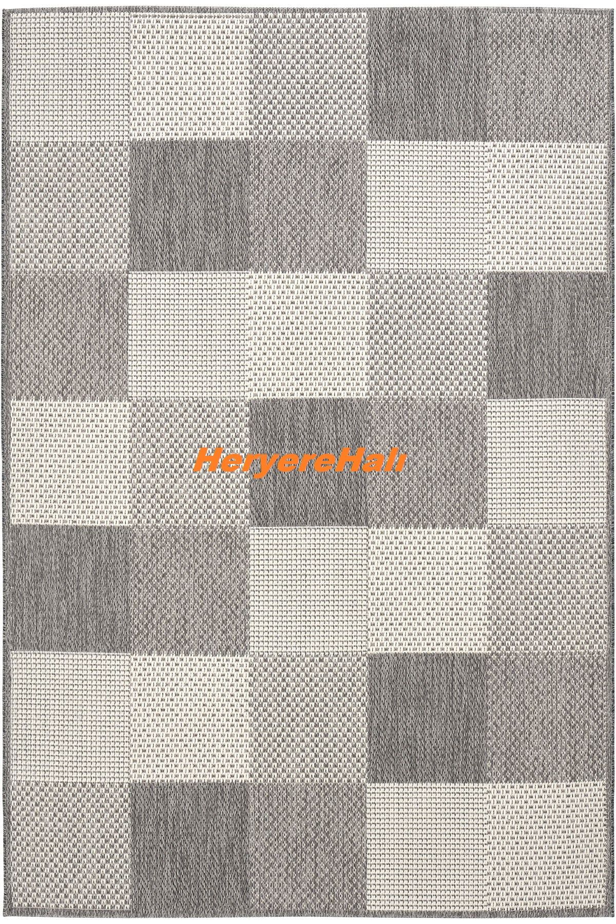 MONO MNO 01 GREY Hav Toz Vermez Kaymaz Tabanlı Şık Kilim
