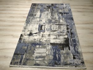 Armis Halı Fuga A415A Mavi Siyah Salon Halısı 150x233 cm