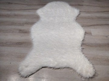 YamalıHome Peluş Halı APost Beyaz 75x150cm Post Halı