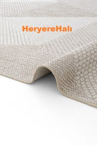 MONO MNO 03 BEIGE Hav Toz Vermez Kaymaz Tabanlı Şık Kilim