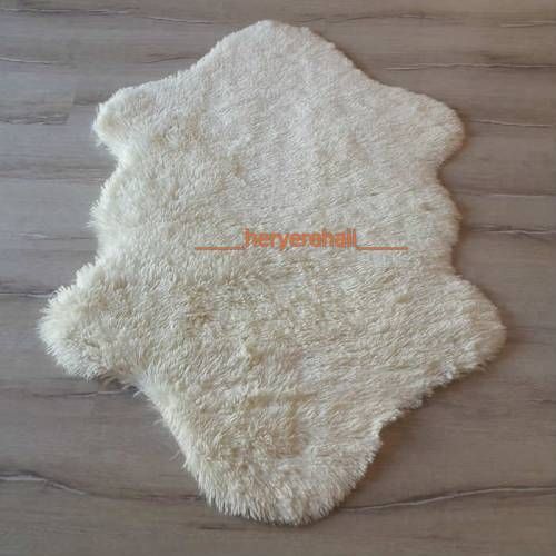 Doğuş Tavşan Tüyü Krem Post Halı 80x140 Peluş Halı