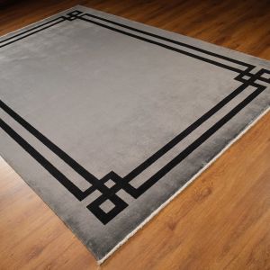 Eko Halı Vogue  VG01GREYBLACK-170X240 El Emeği İle Özel Tezgahlarda Üretilen Uşak Halısı
