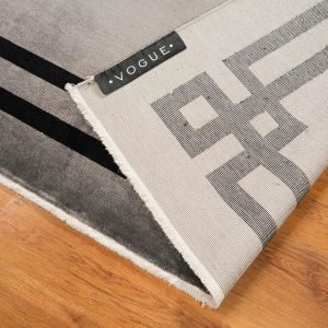 Eko Halı Vogue  VG01GREYBLACK-170X240 El Emeği İle Özel Tezgahlarda Üretilen Uşak Halısı