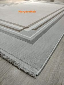 Yamalı Home FONEKS HALI Alina 487A Gri Kahve 160x230 cm