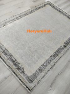 Yamalı Home ARTEL AR01 KREM BEJ-160X230 cm İPEKSİ YUMUŞAK VİSKON HALI