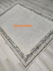 Yamalı Home ARTEL AR01 KREM BEJ-160X230 cm İPEKSİ YUMUŞAK VİSKON HALI