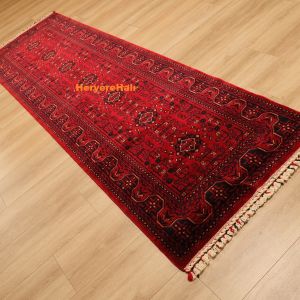 NOSTALJI 960 RED Afgan / Yağcıbedir Desenli El Emeği ile Özel Tezgahlarda Üretilen Tensel Uşak Halısı 90x150 cm