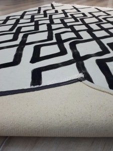 Doğuş Oslo 8222 Beyaz Siyah Kilim 120x180 cm