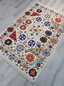 Doğuş Oslo 8210 Beyaz Renkli Kilim 120x180 cm