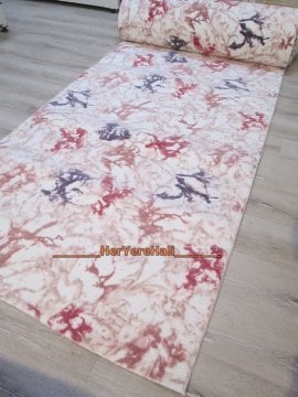 Sarar Butik Ebruli Lila Kaymaz Kesme Halı 120x180 cm