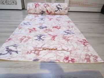 Sarar Butik Ebruli Lila Kaymaz Kesme Halı 120x180 cm