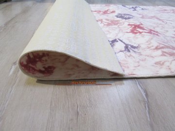 Sarar Butik Ebruli Lila Kaymaz Kesme Halı 120x180 cm