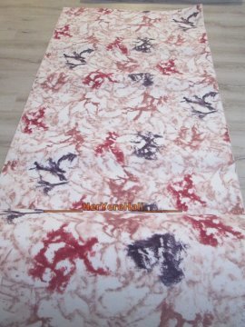 Sarar Butik Ebruli Lila Kaymaz Kesme Halı 120x180 cm
